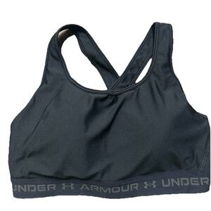 Women’s Under Armour Black Sports Bra With Black Band Size XL